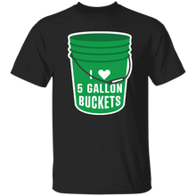 Load image into Gallery viewer, I Love 5 Gallon Buckets- Green- 5.3 oz. T-Shirt