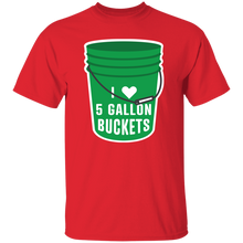 Load image into Gallery viewer, I Love 5 Gallon Buckets- Green- 5.3 oz. T-Shirt