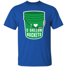 Load image into Gallery viewer, I Love 5 Gallon Buckets- Green- 5.3 oz. T-Shirt