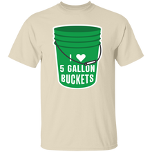 Load image into Gallery viewer, I Love 5 Gallon Buckets- Green- 5.3 oz. T-Shirt