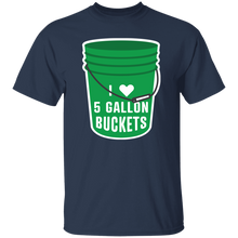 Load image into Gallery viewer, I Love 5 Gallon Buckets- Green- 5.3 oz. T-Shirt