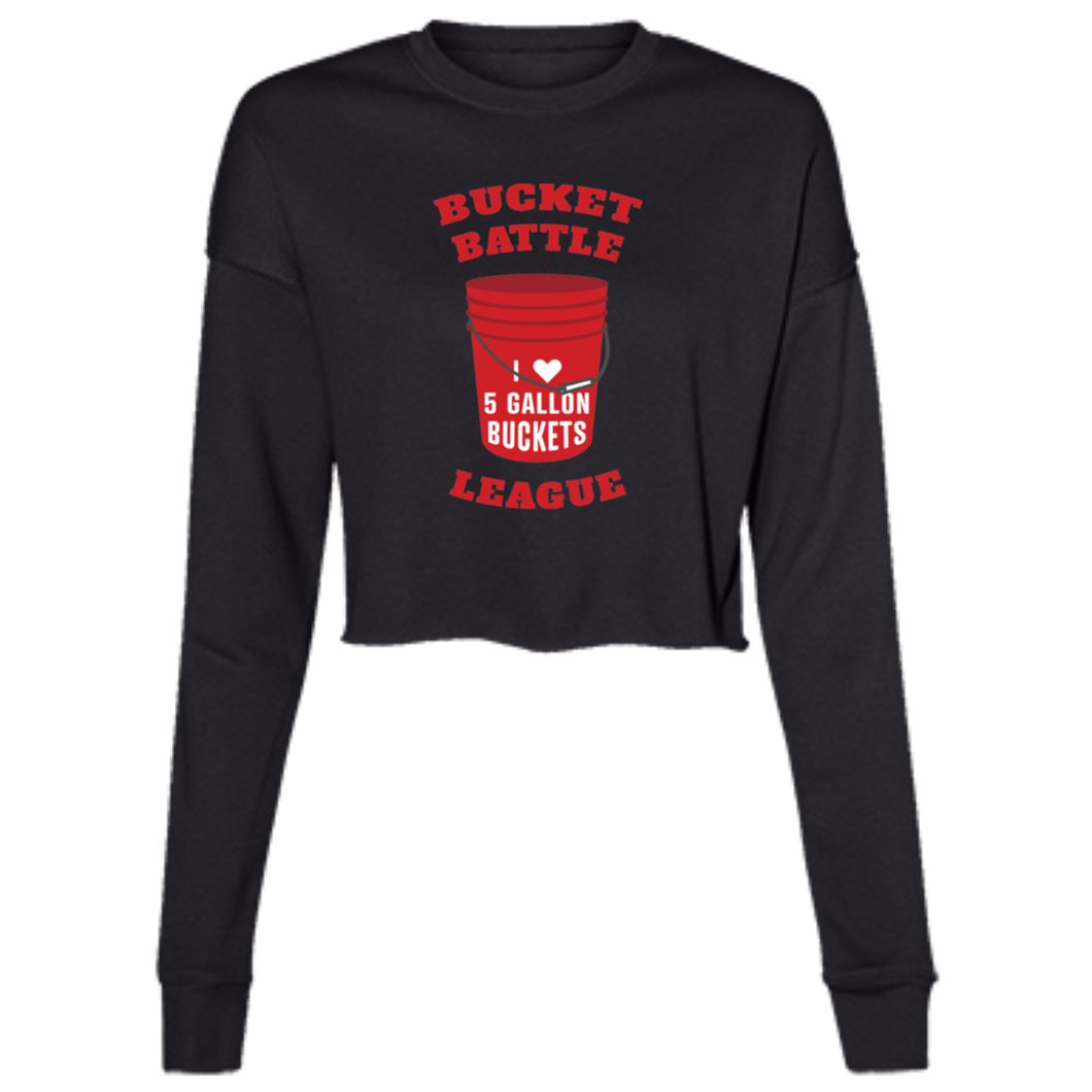 Bucket Battle League Ladies' Cropped Fleece Crew